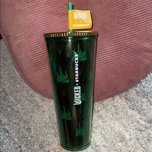 Starbucks Green Castle Tumbler with Straw